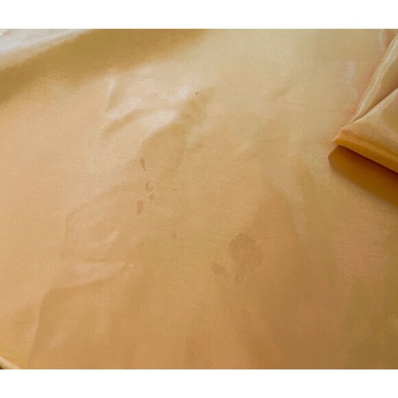 Vintage 60s curtain, pleated sheer panel, golden yellow, PAIR OR SINGLE PANEL - Picture 9 of 10